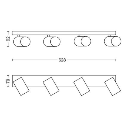 Philips - Strahler 4xGU10/5,5W/230V