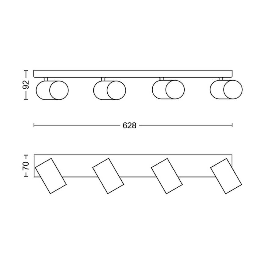 Philips - Strahler 4xGU10/5,5W/230V