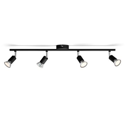 Philips - Strahler 4xGU10/50W/230V schwarz