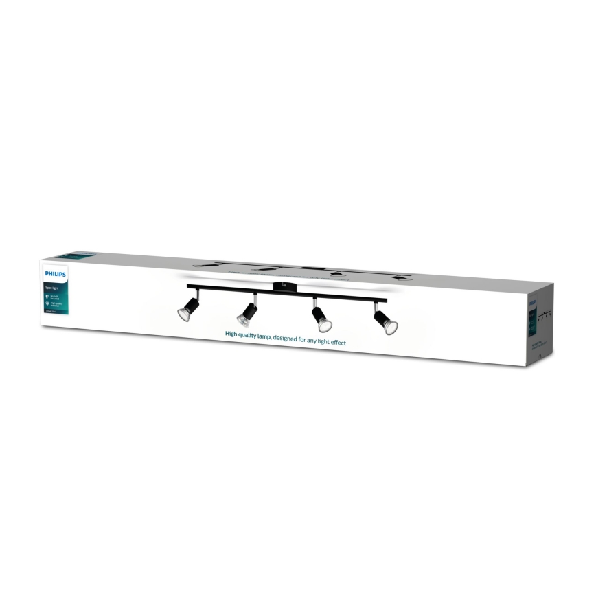 Philips - Strahler 4xGU10/50W/230V schwarz