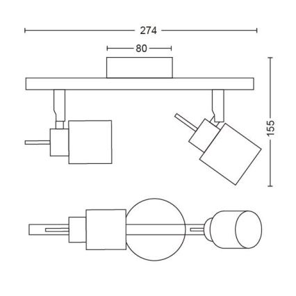 Philips - Strahler 2xGU10/35W/230V weiß