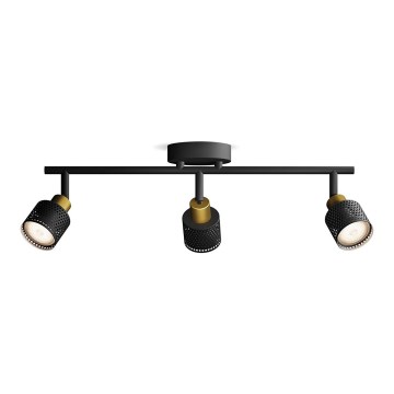 Philips - Strahler NIALL 3xGU10/5W/230V schwarz/Messing