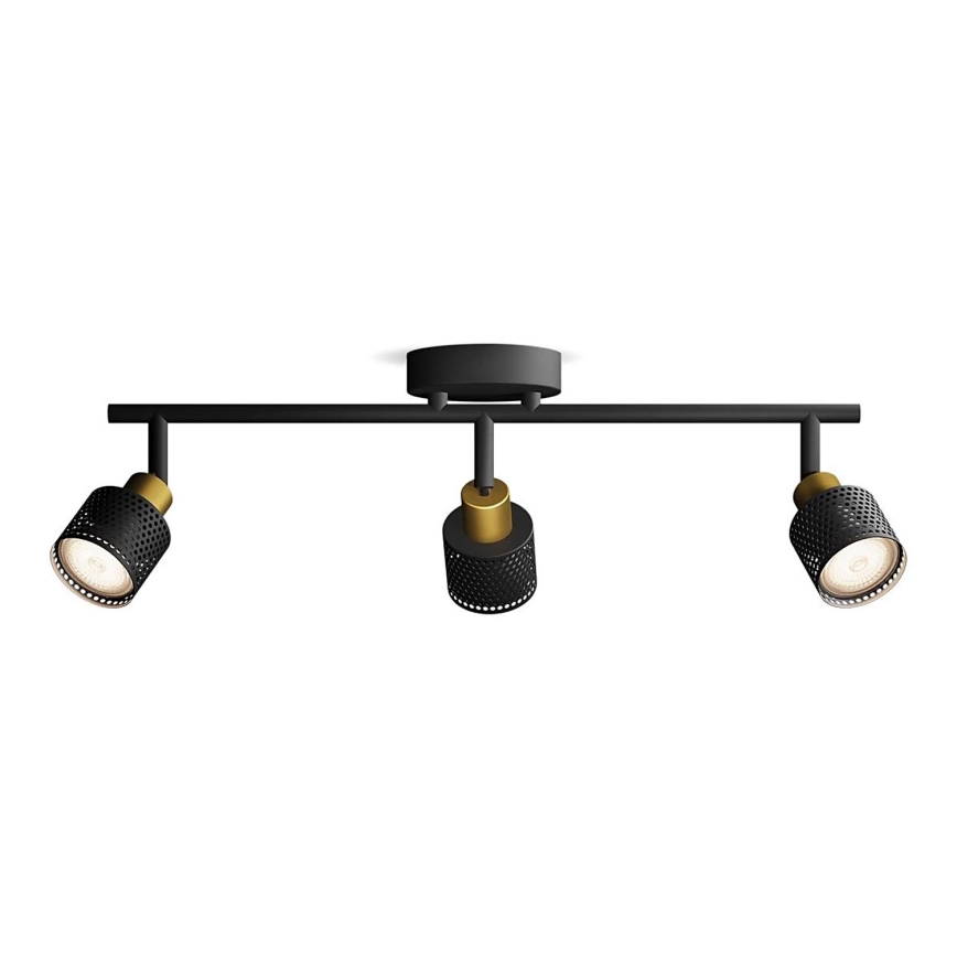 Philips - Strahler NIALL 3xGU10/5W/230V schwarz/Messing
