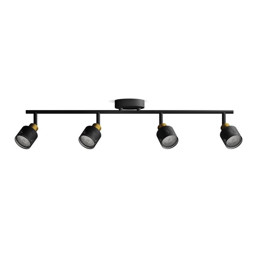 Philips - Strahler NIALL 4xGU10/5W/230V schwarz/Messing