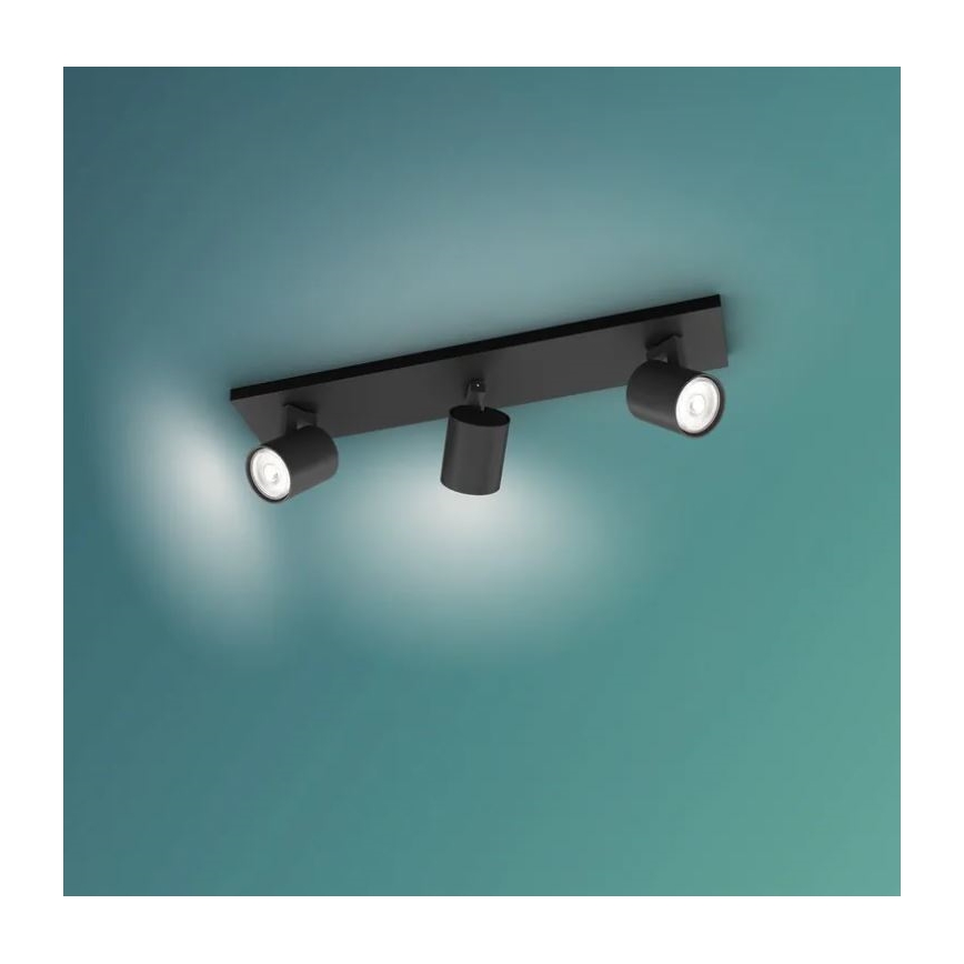 Philips - Strahler RUNNER 3xGU10/20W/230V schwarz