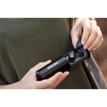 Philips TAST702BK/00 - Kabellose TWS Bluetooth Kopfhörer IPX5 Schwarz