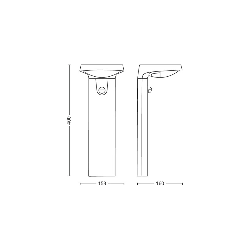 Philips - LED Außenleuchte mit Sensor LED/9W/230V 4000K IP44