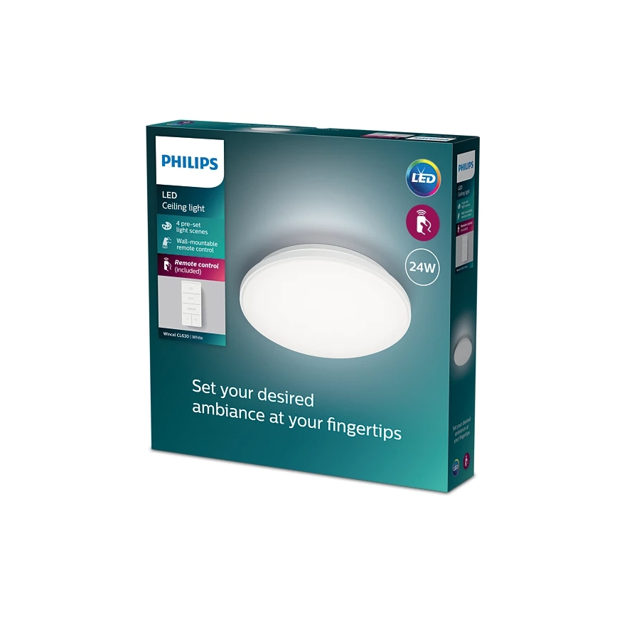 Philips - LED dimmbare Deckenleuchte LED/24W/230V 2700-6500K + Fernbedienung