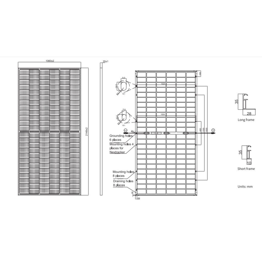Photovoltaik-Solarpanel JA SOLAR 460Wp IP68 Halbzellen bifazial
