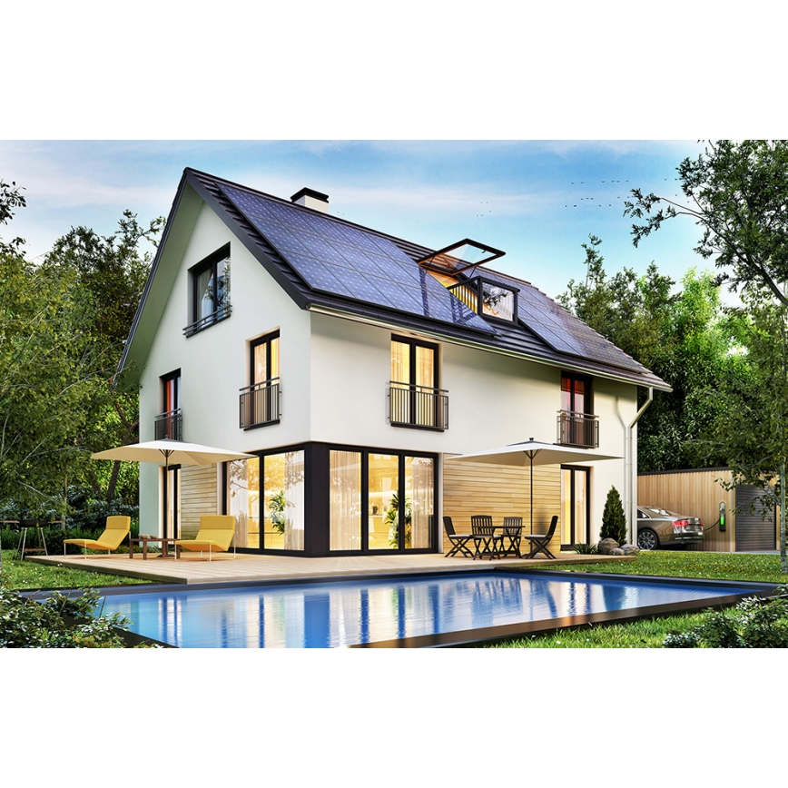 Photovoltaik-Solarpanel JINKO 460Wp schwarzer Rahmen IP68 Halbzellen