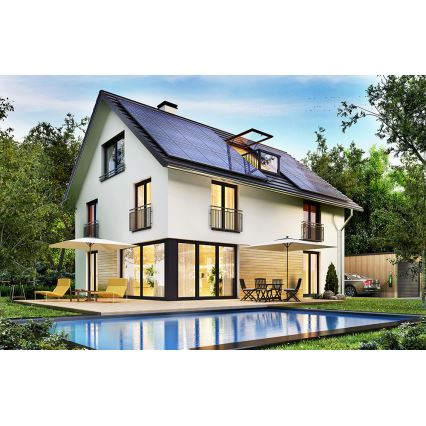 Photovoltaik-Solarpanel Leapton 400Wp full black IP68 Halbzellen