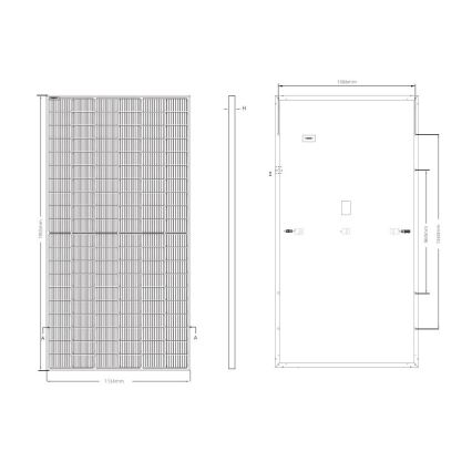 Photovoltaisches Solarmodul JINKO 460Wp schwarzer Rahmen IP68 Half Cut