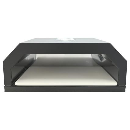 Pizzaofen mit Thermometer, 40x34,5x16 cm, schwarz