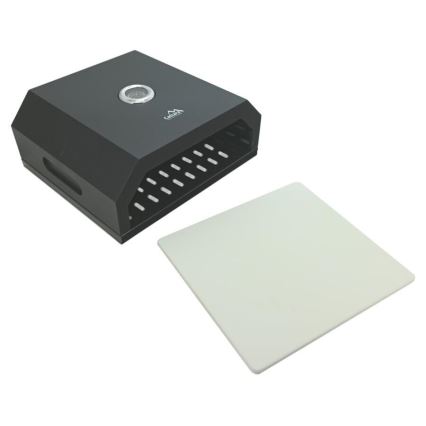 Pizzaofen mit Thermometer, 40x34,5x16 cm, schwarz