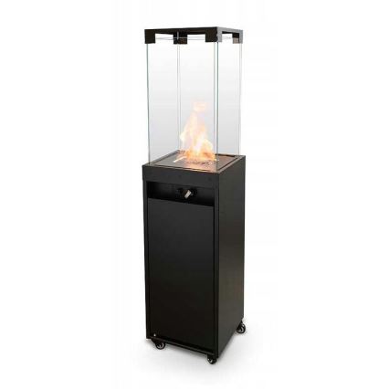Planika - Outdoor-Gaskamin 142x36 cm 8kW 1xAAA schwarz + Schutzabdeckung