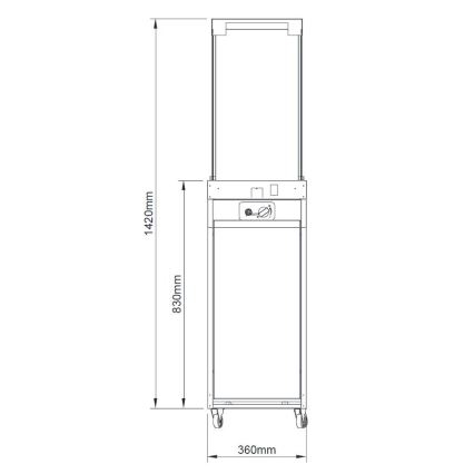Planika - Outdoor-Gaskamin 142x36 cm 8kW 1xAAA schwarz + Schutzabdeckung