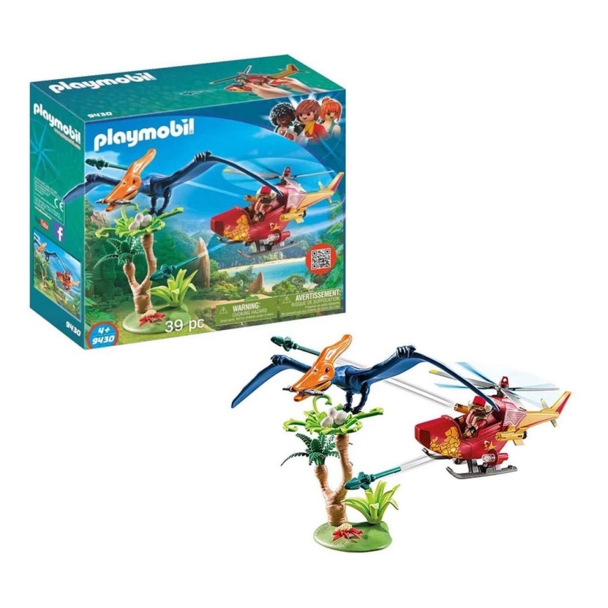 Playmobil - Kinderbaukasten Hubschrauber mit Flugsaurier 39 Teile