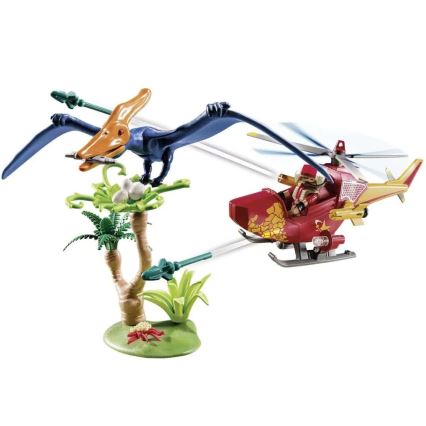 Playmobil - Kinderbaukasten Hubschrauber mit Flugsaurier 39 Teile