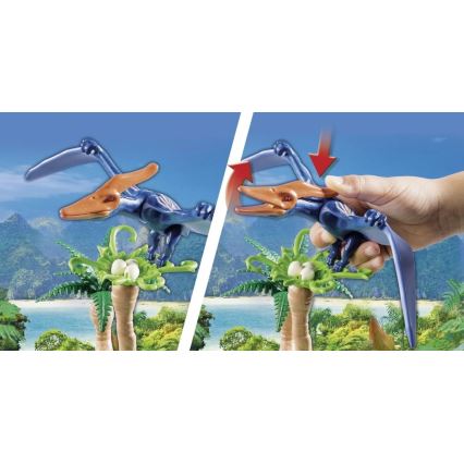 Playmobil - Kinderbaukasten Hubschrauber mit Flugsaurier 39 Teile