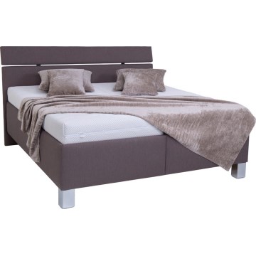 Polsterbett ALIS 180x200 cm mit Bettkasten, ohne Matratze, braun