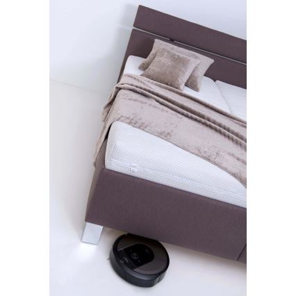 Polsterbett ALIS 180x200 cm mit Matratze und Stauraum, braun