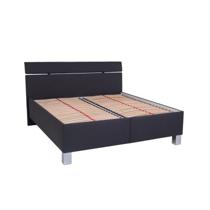 Polsterbett ALIS 180x200 cm, mit Stauraum, ohne Matratze, Anthrazit