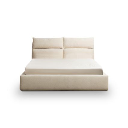 Polsterbett BASIL 160x200 cm beige ohne Matratze