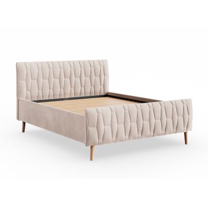 Polsterbett FLORA 160x200 cm ohne Matratze, beige