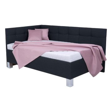 Polsterbett inklusive Matratze und Bettkasten MARIA PETITE 120x200 cm anthrazit