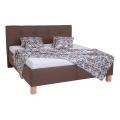 Polsterbett MARIA 160x200 cm mit Bettkasten, ohne Matratze, braun