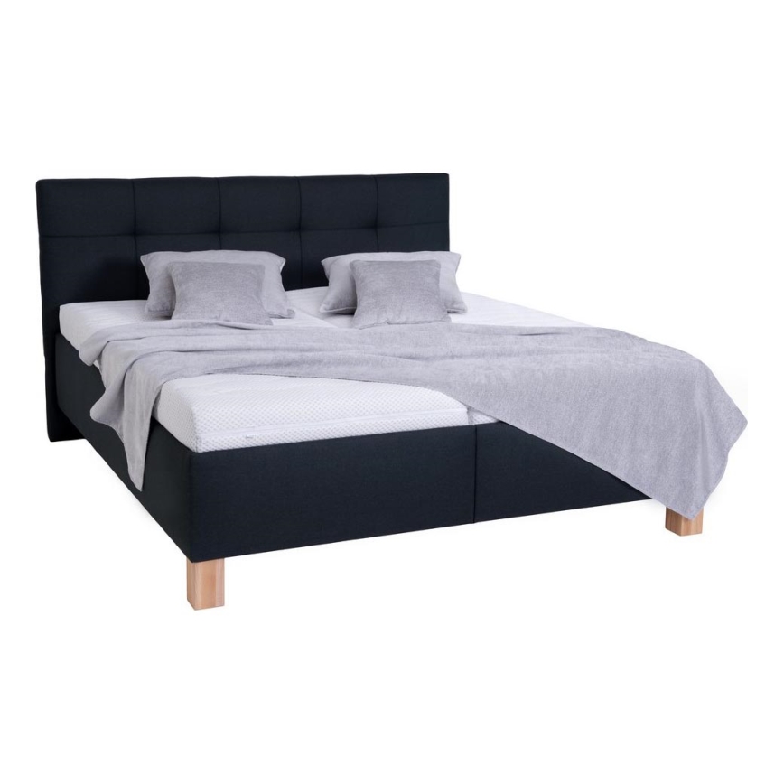 Polsterbett MARIA 160x200 cm mit Matratze und Stauraum, Anthrazit