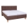 Polsterbett MARIA 180x200 cm mit Matratze und Bettkasten, Braun