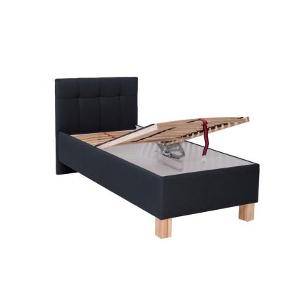 Polsterbett MARIA ONE 90x200 cm mit Bettkasten, ohne Matratze, Anthrazit