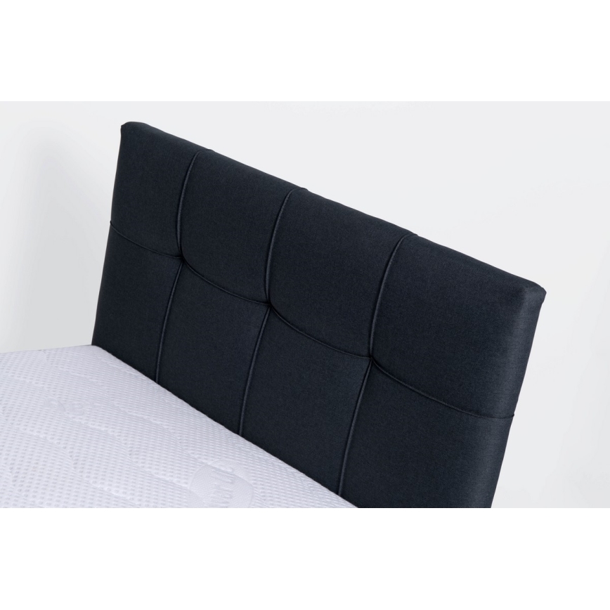 Polsterbett MARIA ONE 90x200 cm mit Bettkasten, ohne Matratze, Anthrazit