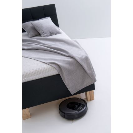 Polsterbett MARIA ONE 90x200 cm mit Bettkasten, ohne Matratze, Anthrazit