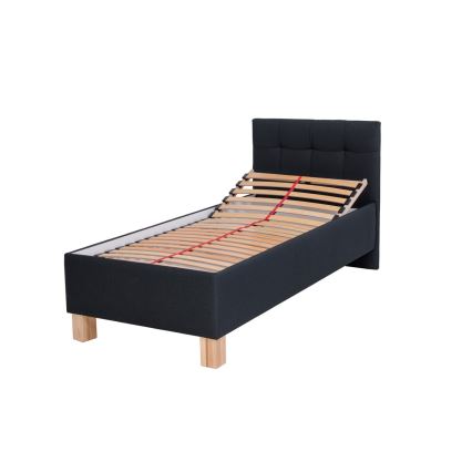 Polsterbett MARIA ONE 90x200 cm mit Bettkasten, ohne Matratze, Anthrazit