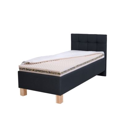 Polsterbett MARIA ONE 90x200 cm mit Bettkasten, ohne Matratze, Anthrazit