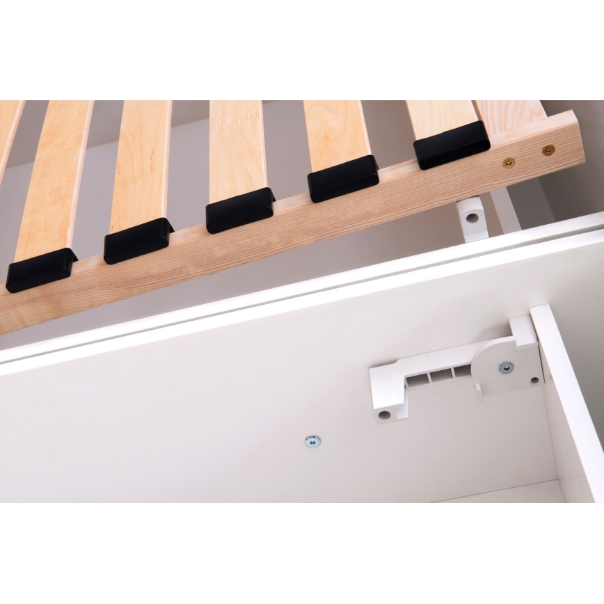 Polsterbett MARIA ONE 90x200 cm – mit Stauraum, ohne Matratze, braun