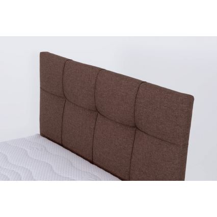 Polsterbett MARIA ONE 90x200 cm – mit Stauraum, ohne Matratze, braun