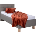 Polsterbett mit Bettkasten, ohne Matratze, MARIA ONE 90x200 cm, Taupe