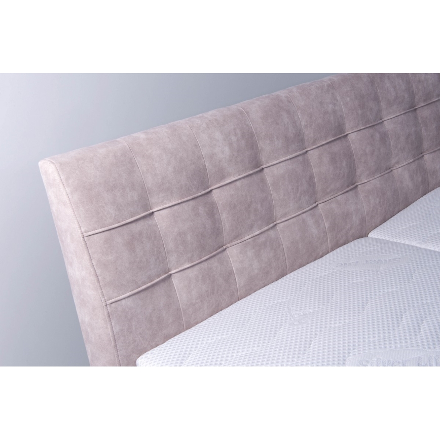 Polsterbett mit integriertem Stauraum, ohne Matratze, VIOLET, 160 x 200 cm, Beige