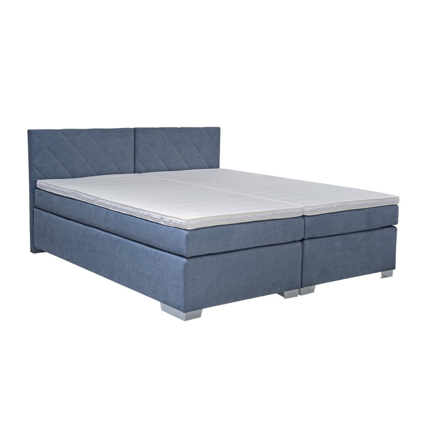 Polsterbett mit Matratze IDA 90x200 cm blau