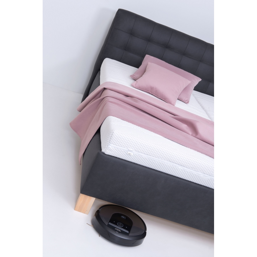 Polsterbett mit Matratze und Bettkasten VIOLET 160x200 cm anthrazit