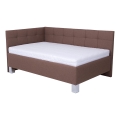 Polsterbett mit Matratze und Stauraum MARIA PETITE 120x200 cm braun