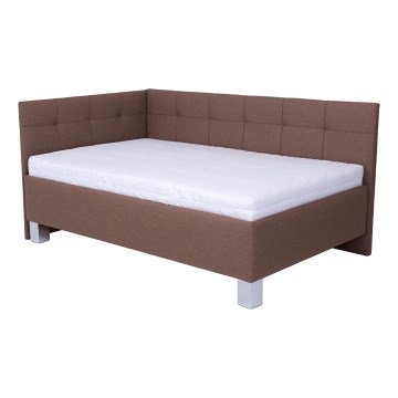 Polsterbett mit Matratze und Stauraum MARIA PETITE 120x200 cm braun
