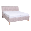 Polsterbett mit Matratze und Stauraum VIOLET 160x200 cm beige