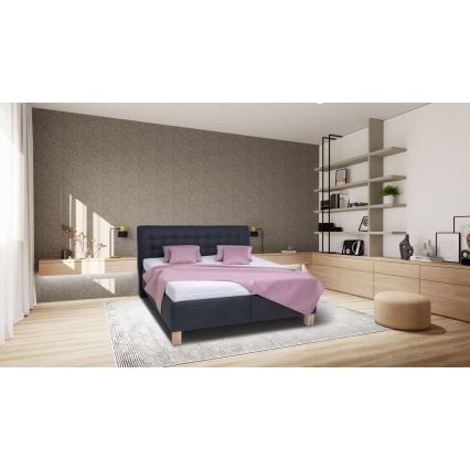 Polsterbett mit Matratze und Stauraum VIOLET 180x200 cm anthrazit