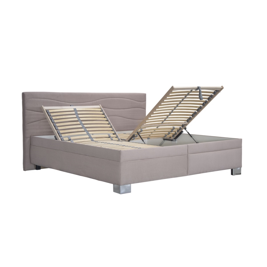 Polsterbett mit Matratze WINDSOR 180x200 cm beige