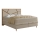 Polsterbett mit Matratzen und Stauraum NAOMI 180x200 cm Beige