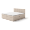 Polsterbett mit Matratzen und Topper sowie Stauraum EMBER 180x200 cm beige